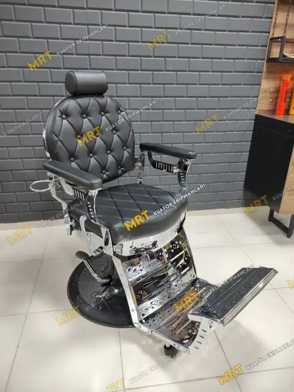 Berber Koltuğu MRT-121 Krom 7 Berber Koltuğu MRT-121 Krom yakından görünüm – dökme süngerli