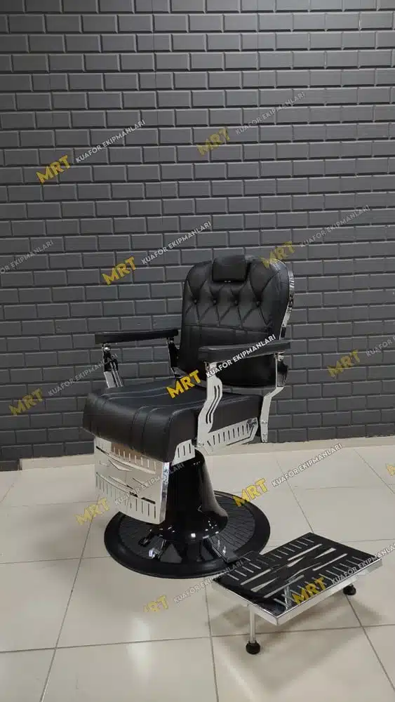 Berber Koltuğu MRT-123 Krom 4 Berber Koltuğu MRT-123 Krom detay görünümü – dökme süngerli