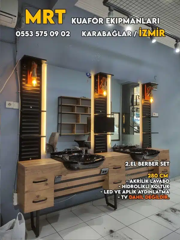 2.el Berber Tezgahı BarberShop Lavabo – lavabolu, İzmir Karabağlar