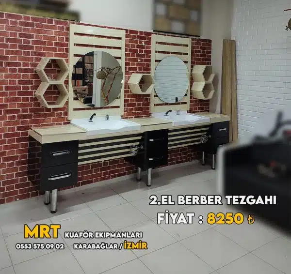 2.el Berber Tezgahı ikili, İzmir Karabağlar