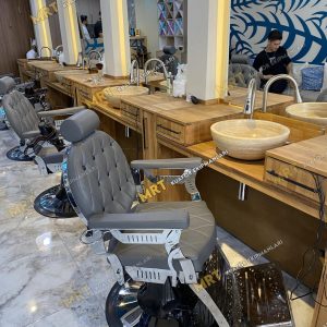 gri renk berber koltuğu, son model berber koltuğu, yeni çıkan kaliteli berber koltuğu