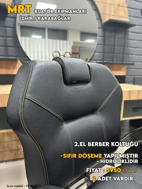 Berber Koltuğu 2.el Spor Dikiş farklı açıdan görünüm – yatarlı