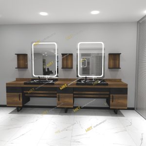 ikili berber tezgahı, 3d berber tezgahı, mrt kuaför ekipmanları tezgah modelleri