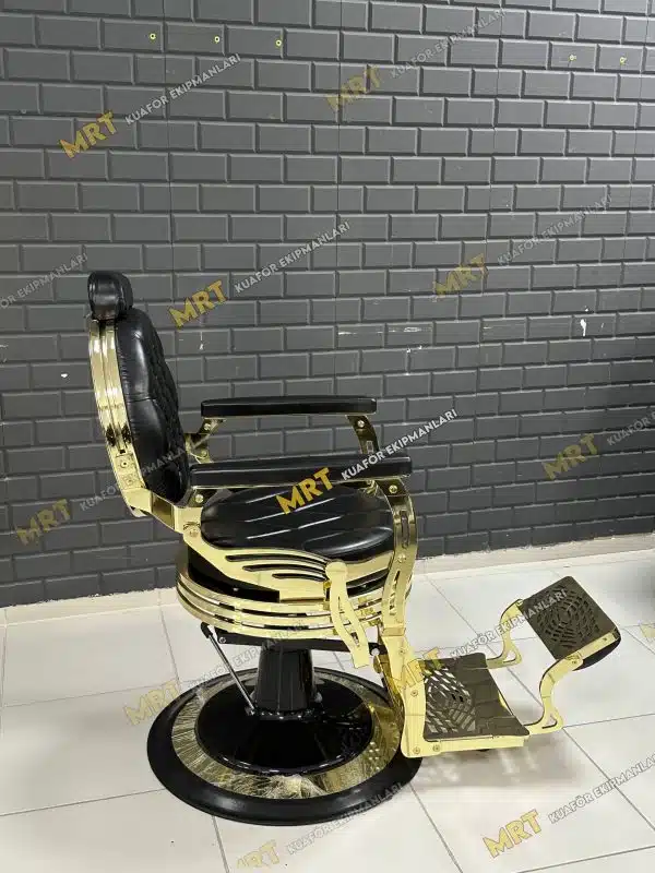 Berber Koltuğu MRT-151 GOLD 2 MRT-151 Berber Koltuğu - Yan Görünüm: Yan açıdan MRT-151 berber koltuğunun ergonomik yapısı ve konfor sağlayan özellikleri.