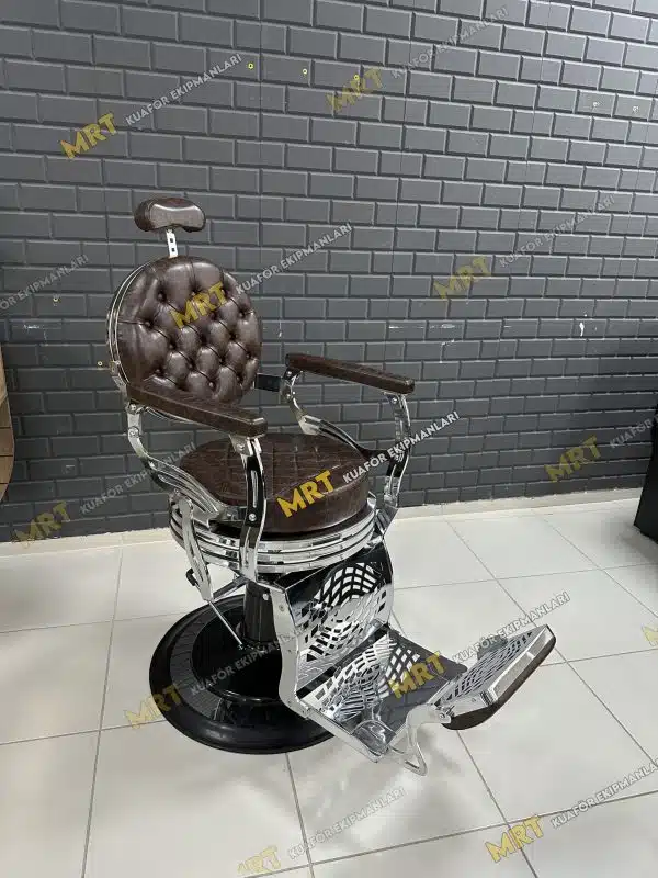 Berber Koltuğu MRT-151 Krom 2 Berber Koltuğu MRT-151 Krom yakından görünüm – hidrolik