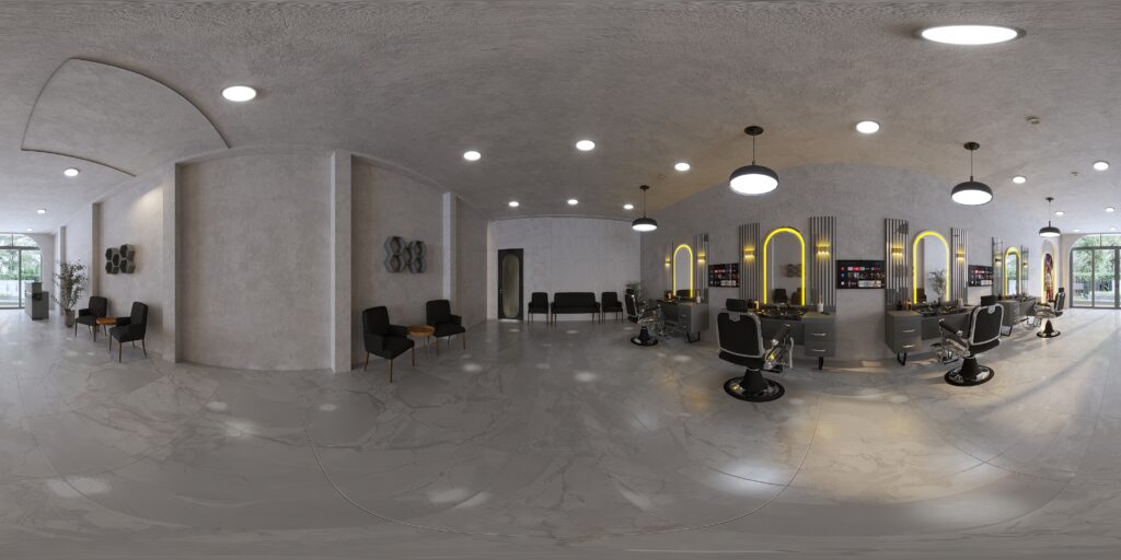 Hasan Turan erkek kuaförü – 360° salon tasarımı