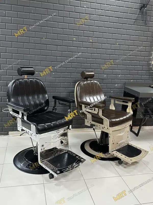 Berber Koltuğu MRT-124 Krom 7 Berber Koltuğu MRT-124 Krom yakından görünüm – nakışlı