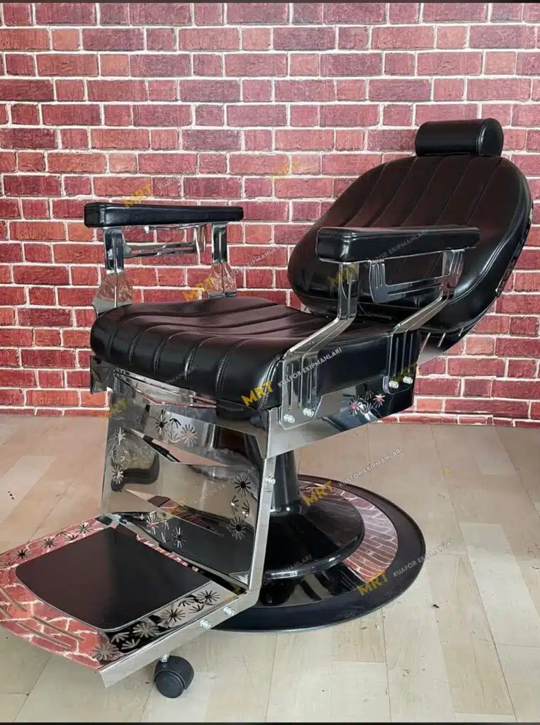 5 Modern Berber Koltuğu Modeli: Salonunuzu Güzelleştirin 6 Berber Koltuğu - 124: Poliüretan dökme sünger, lazer kesim metal detaylar ve tamamen geriye yatabilen sırt kısmı ile konforlu ve şık bir berber koltuğu. Özel nakış işleme ve 1 yıl mekanik garanti ile kalitenin adresi.