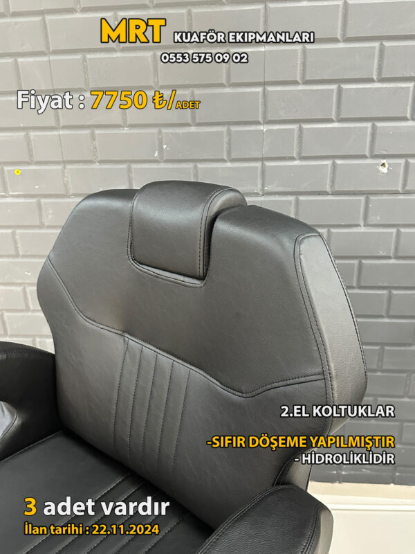 sıfırdan döşeme yapılmış berber koltuğu