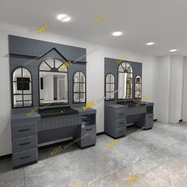 Berber Tezgahı MRT-397 detay görünümü – lavabolu