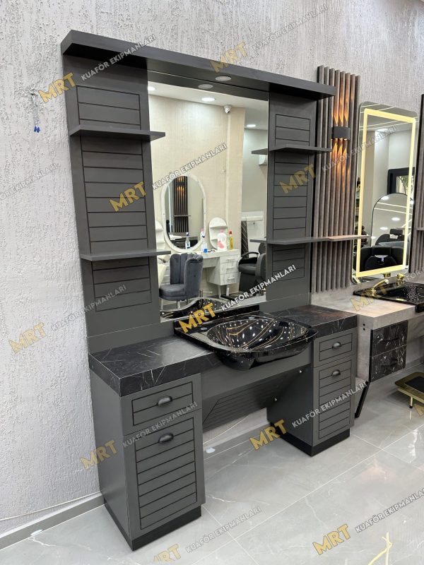 Akrilik yeni tip lavabo ve çiftli MRT batarya