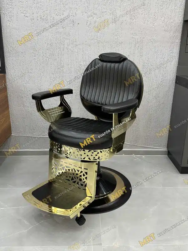 Berber Koltuğu MRT-125 GOLD 5 Gold detaylarla salonunuza değer katan estetik görünüm