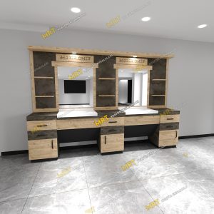 atlantik çam ikili blok berber tezgahı
