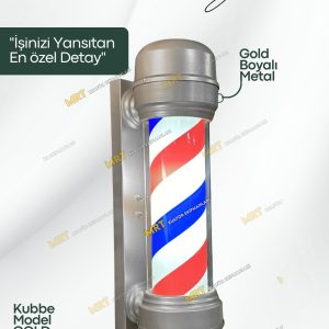 Kubbe model 70x25x20 cm ölçülerinde 1. sınıf pleksiglass berber direği