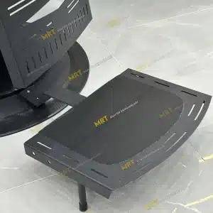 Ergonomik sırt destekli ve kapitone dikişli MRT-126 berber koltuğu arka iskelet detayı.
