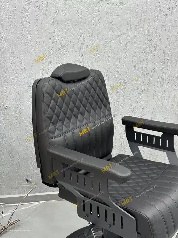 Berber Koltuğu MRT-126 - Statik Boyalı 2 6mm lazer kesim metal gövdeli ve hidrolik sistemli MRT-126 berber koltuğu
